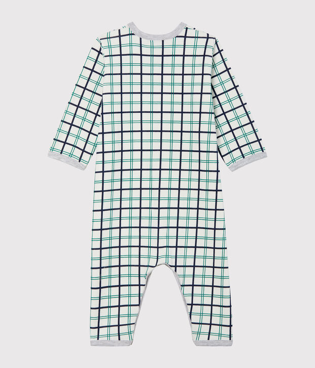 Dors bien sans pieds b&eacute;b&eacute; gar&ccedil;on en tubique blanc/multicouleur