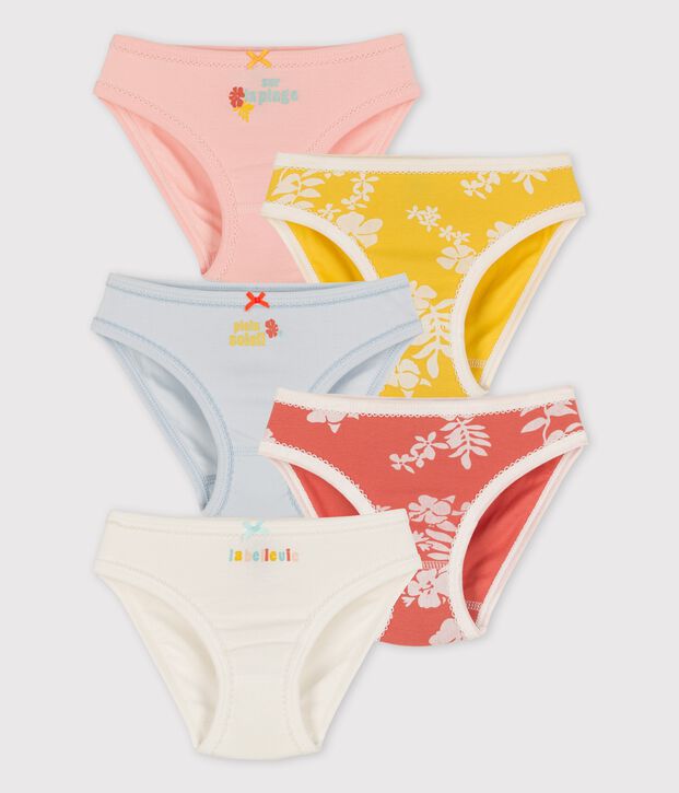 Lot de 5 culottes hawai petite fille en coton multicouleur