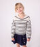 Pull marin enfant en coton à rayures bleu MARSHMALLOW/ SOIR