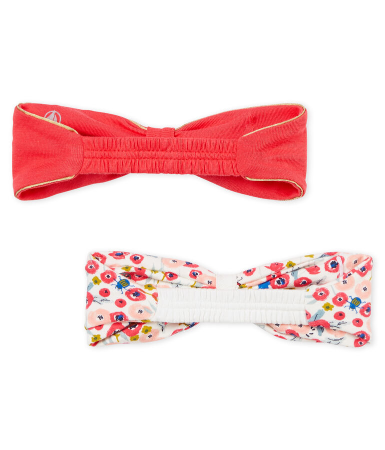 Lot de 2 bandeaux cheveux b&eacute;b&eacute; fille multicouleur
