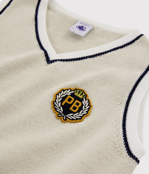 Pull enfant garcon beige