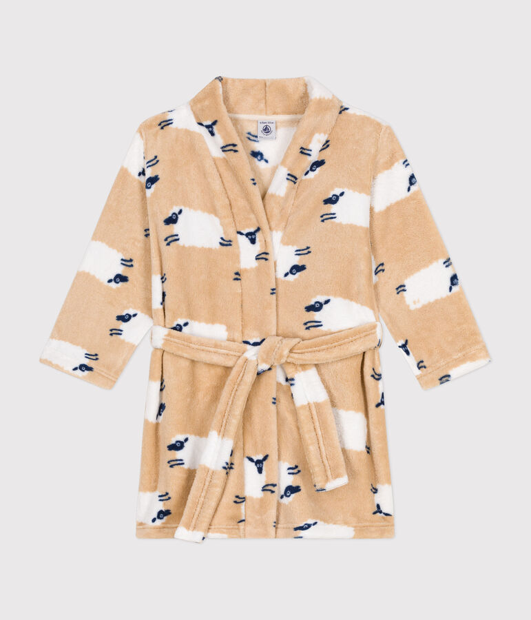 Robe de chambre en polaire imprim&eacute;e enfant TRENCH/ MULTICO