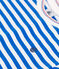 Teeshirt enfant en coton manches courtes à rayures bleu PORCELANA/ MARSHMALLOW
