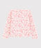 Cardigan en jersey piqué enfant fille rose FLEUR/blanc MULTICO
