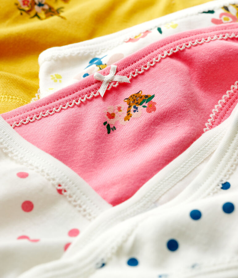 Lot de 5 culottes imprim&eacute; panth&egrave;re petite fille en coton multicouleur