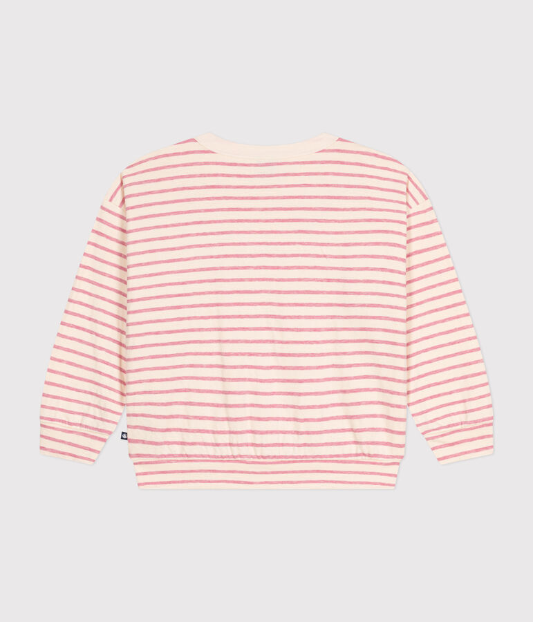 Sweatshirt en tubique enfant fille rose AVALANCHE/ ROSELINE