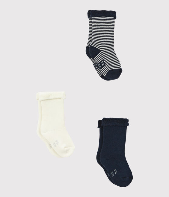 Trio de chaussettes bébé en tricot variante 3