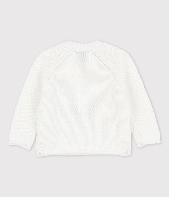 Pull marin avec motif ancre bébé blanc MARSHMALLOW/ HERBIER