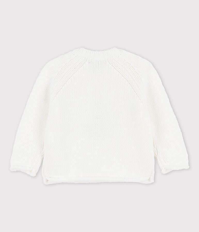 Pull marin avec motif ancre b&eacute;b&eacute; blanc MARSHMALLOW/ HERBIER