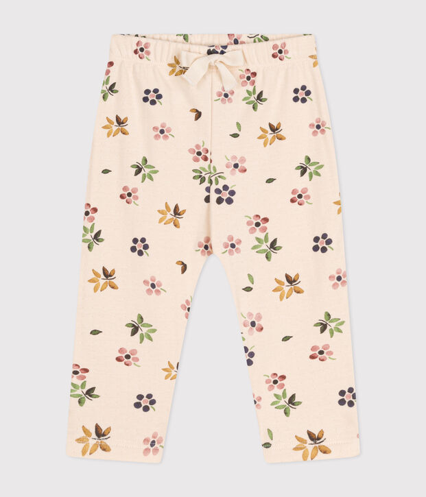 Pantalon en tubique b&eacute;b&eacute; &eacute;cru/multicouleur