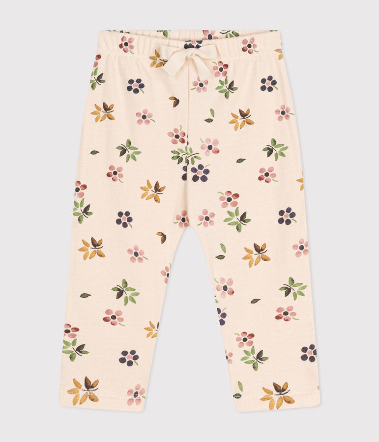 Pantalon en tubique b&eacute;b&eacute; &eacute;cru/multicouleur