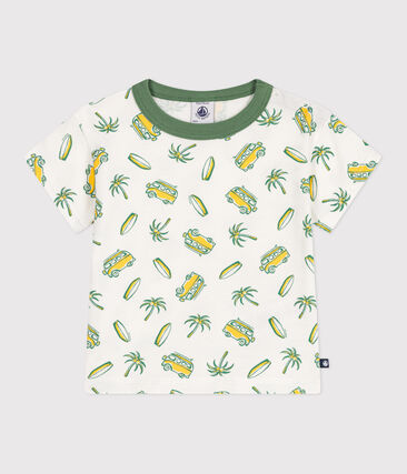 Tee-shirt bébé en coton à manches courtes, imprimé bateaux