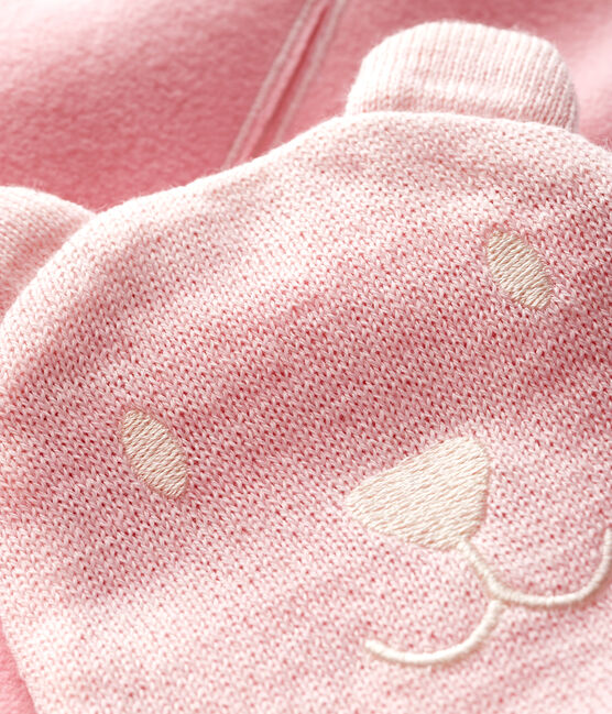 Echarpe bébé doublée micropolaire rose MINOIS