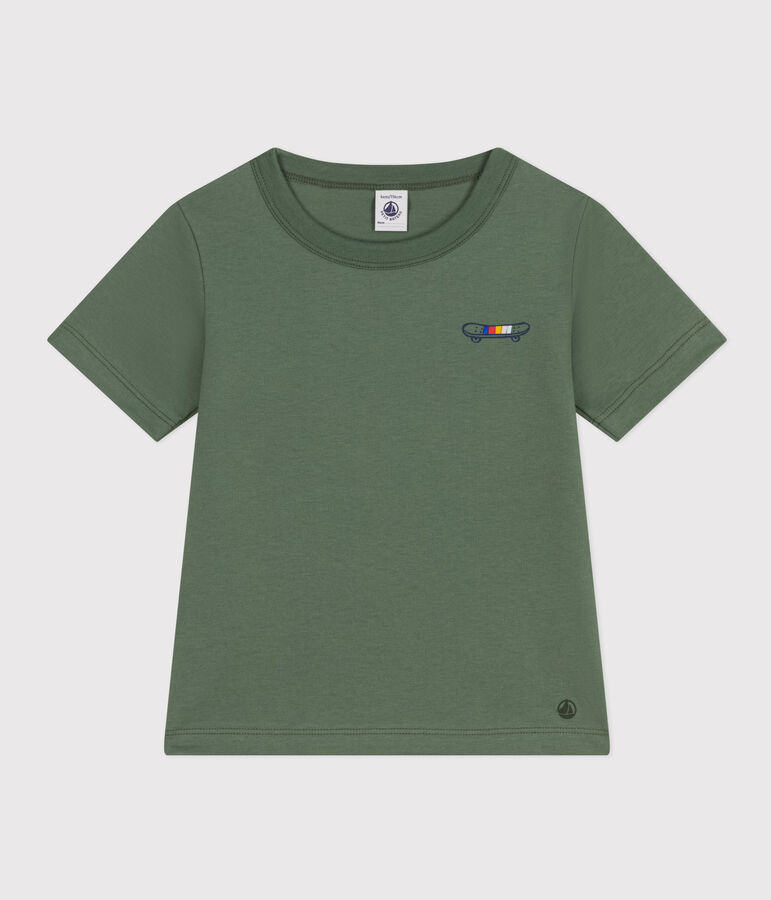 Tee-shirt imprim&eacute; en jersey l&eacute;ger enfant gar&ccedil;on vert CROCO