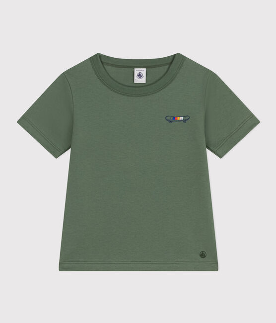 Tee-shirt imprimé en jersey léger enfant garçon vert CROCO