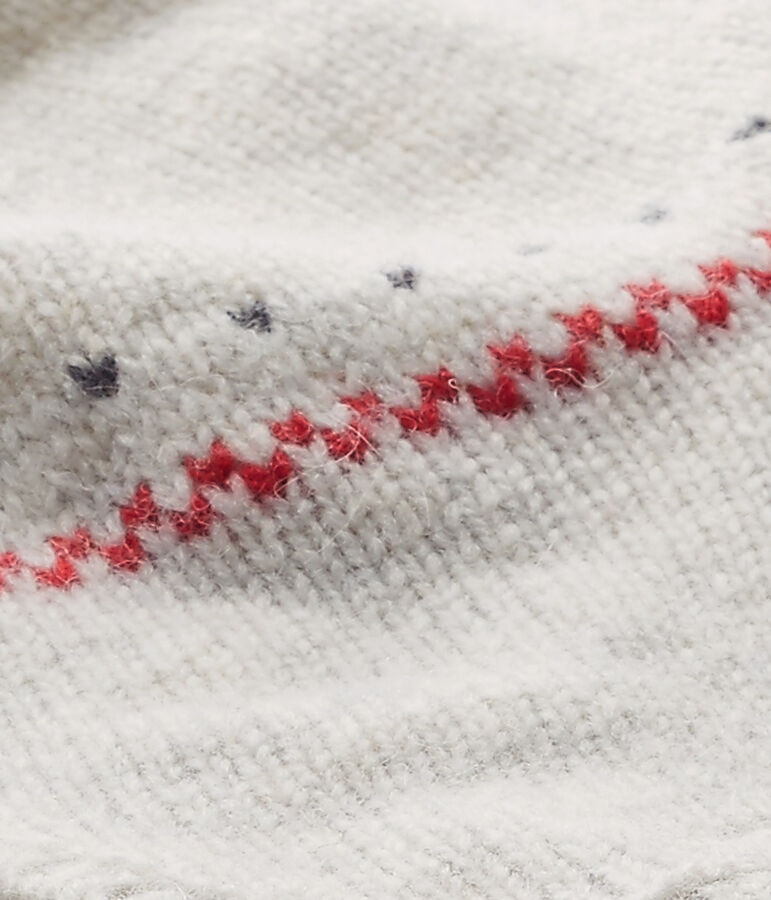 Bonnet p&eacute;ruvien b&eacute;b&eacute; mixte en laine m&eacute;lang&eacute;e beige