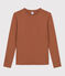 Tee-shirt L'ICONIQUE col rond en coton Femme marron CINA