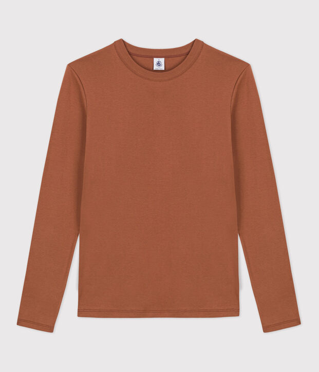 Tee-shirt L'ICONIQUE col rond en coton Femme marron