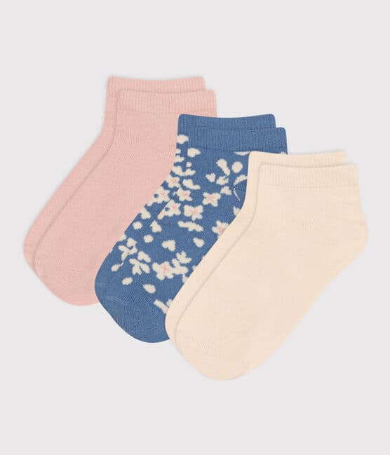 3 paires de chaussettes en coton fleurs enfant variante 1