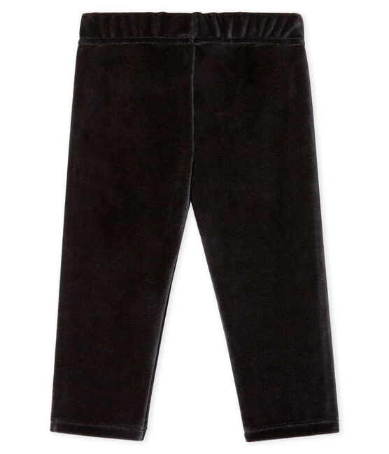 Pantalon bébé garçon en maille velours noir NOIR