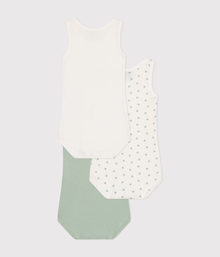 Lot de 3 bodies sans manches en coton b&eacute;b&eacute; variante 1