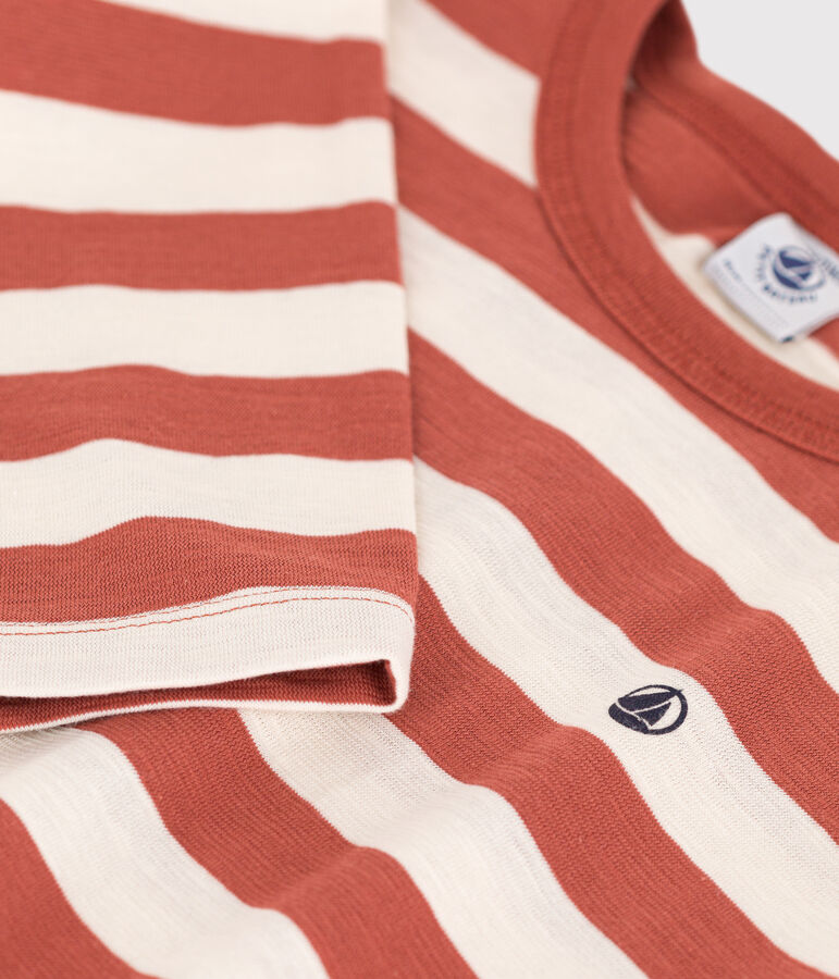 Tee-shirt manches longues en coton enfant gar&ccedil;on FAMEUX/ AVALANCHE