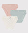 Lot de 3 culottes à pois en coton petite fille variante 1