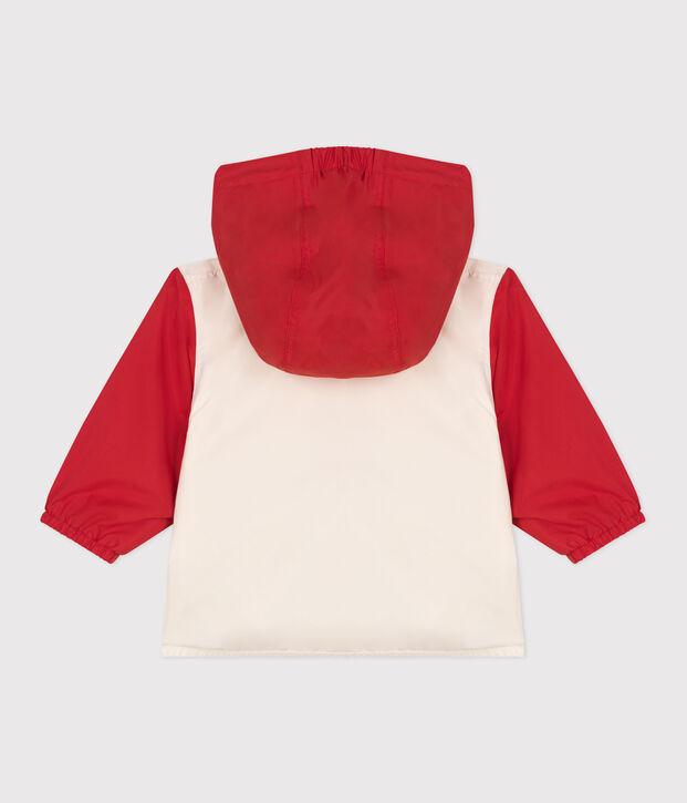 Coupe-vent b&eacute;b&eacute; imprim&eacute; colorblock, doublure milleraies rouge/multicouleur