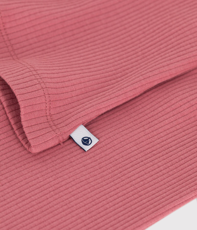 Pyjama enfant en coton manches longues uni rose ROSEWOOD