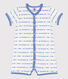 Combinaison courte jacquard en coton bébé