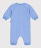 Combinaison bébé en coton, imprimé petites ancres bleu EDNA/blanc MARSHMALLOW