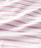 T-shirt en coton/lin rayé Femme blanc MARSHMALLOW/rose BOHEME