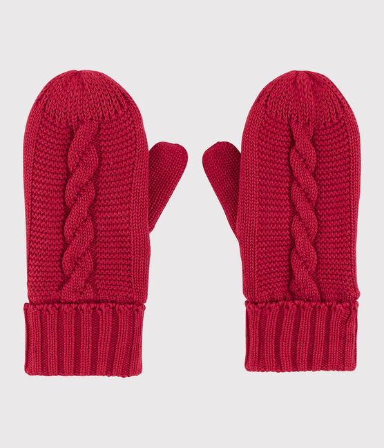 Moufles enfant fille/garçon rouge TERKUIT