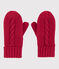 Moufles enfant fille/garçon rouge TERKUIT