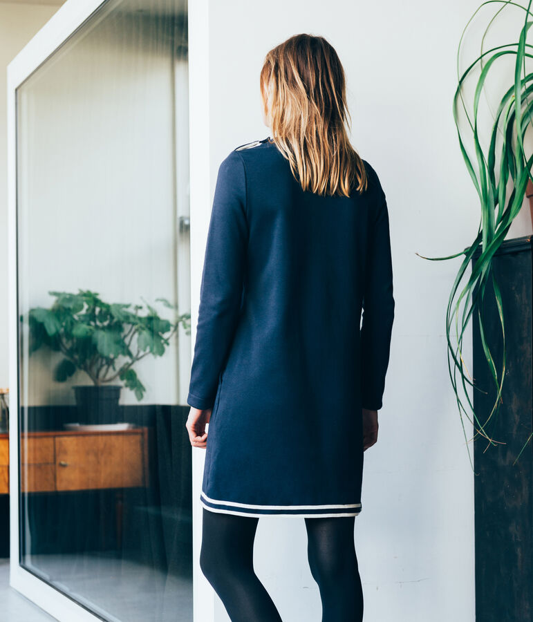 Robe droite femme bleu