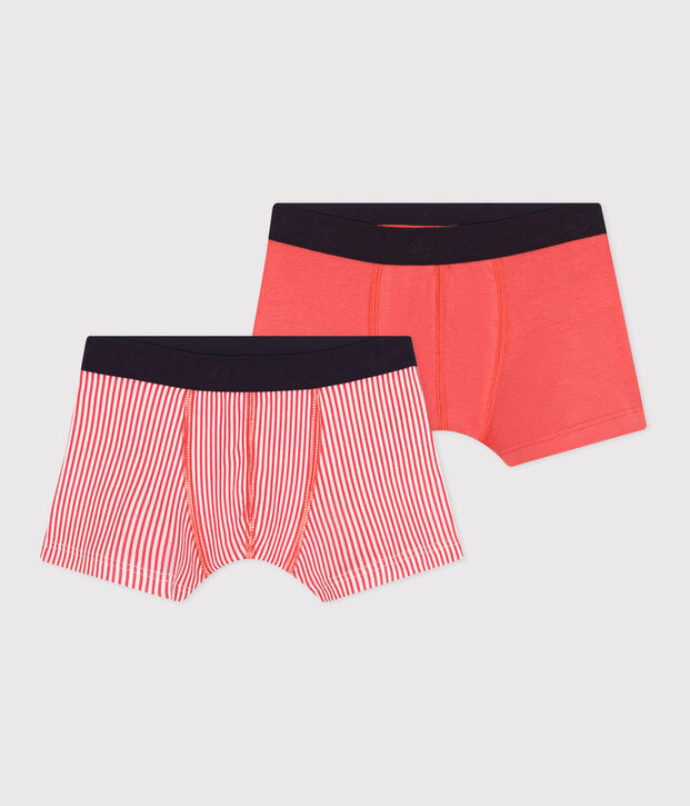 Lot de 2 boxers enfant en coton imprim&eacute; multicouleur