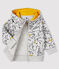 Sweatshirt à capuche bébé garçon gris BELUGA/blanc MULTICO