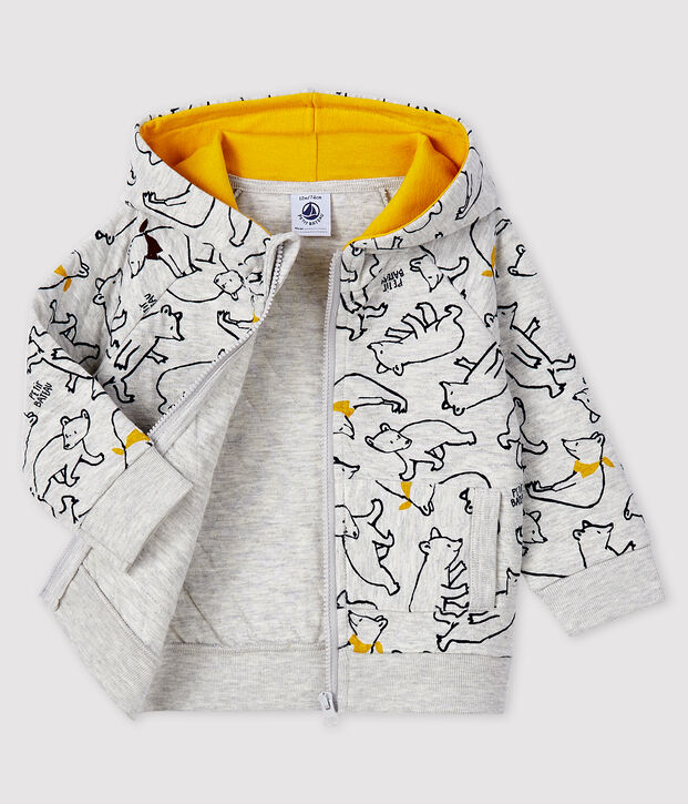 Sweatshirt &agrave; capuche b&eacute;b&eacute; gar&ccedil;on gris/multicouleur