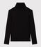Tee-shirt l'Iconique Col roulé en coton femme noir BLACK