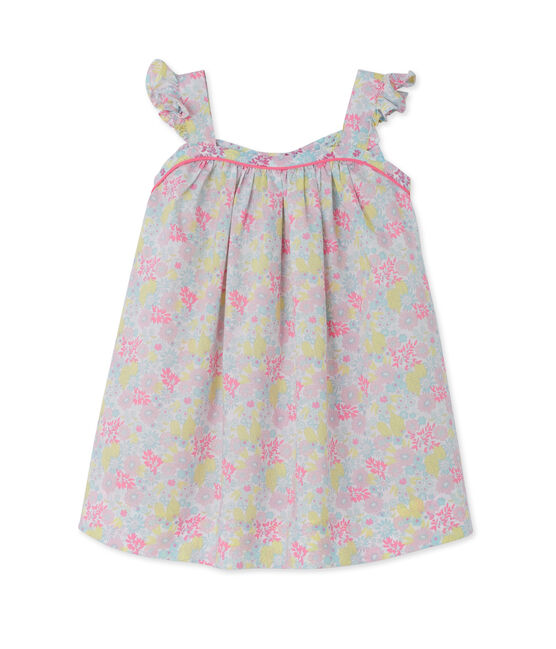 Robe bébé fille imprimée blanc ECUME/blanc MULTICO