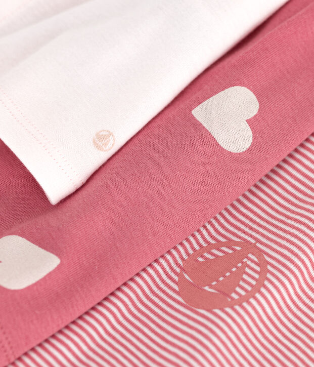 Ensemble b&eacute;b&eacute; deux pi&egrave;ces en coton, cardigan uni et robe imprim&eacute;e rose/multicouleur