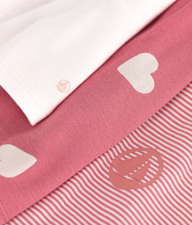 Ensemble b&eacute;b&eacute; deux pi&egrave;ces en coton, cardigan uni et robe imprim&eacute;e rose ROSEWOOD/ MULTICO