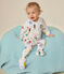 Pyjama en molleton gratté imprimé boules de Noël bébé blanc MARSHMALLOW/blanc MULTICO