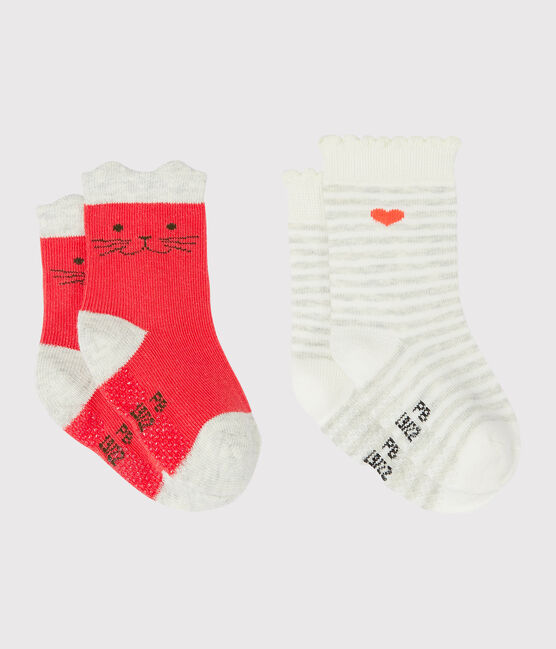 Lot de 2 paires de chaussettes bébé fille SIGNAL