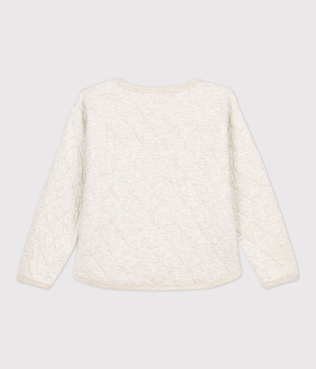 Cardigan en tubique enfant fille / gar&ccedil;on beige chin&eacute;