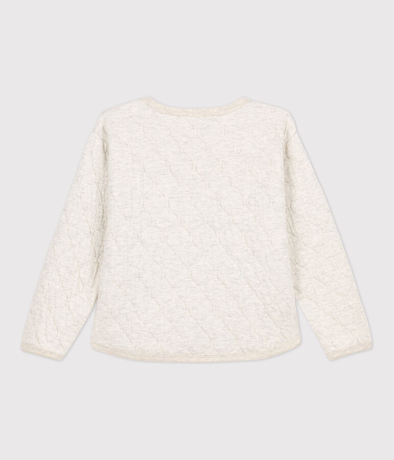 Cardigan en tubique enfant fille / gar&ccedil;on beige MONTELIMAR CHINE