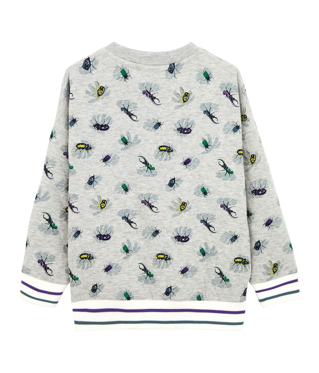 Sweat shirt enfant gar&ccedil;on gris/multicouleur
