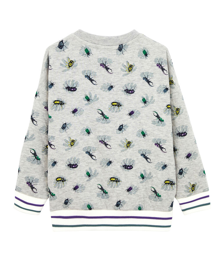 Sweat shirt enfant gar&ccedil;on gris BELUGA/blanc MULTICO