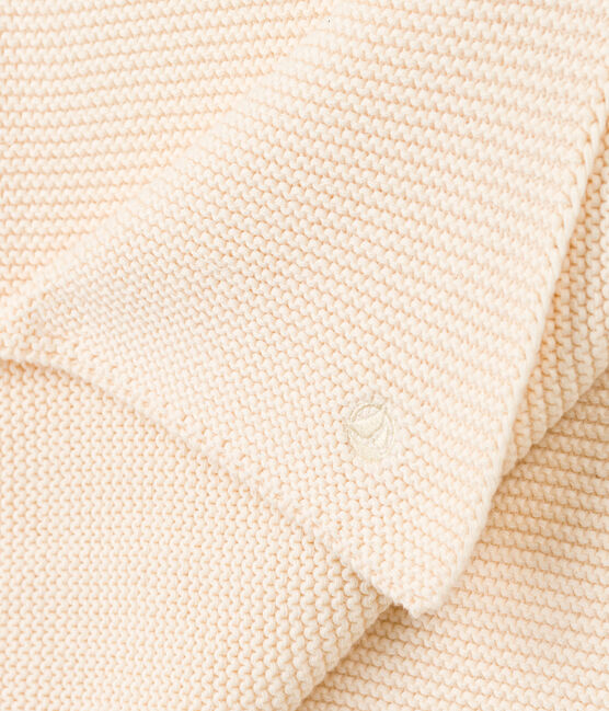 Couverture en tricot écru AVALANCHE
