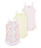 Lot de 3 bodies bébé fille à bretelles blanc LOT